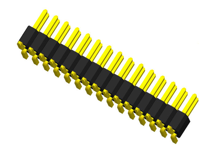 Konektor Header Dua Baris Pin Plastik Tunggal Jenis SMT Konektor Pin PCB 1.0mm