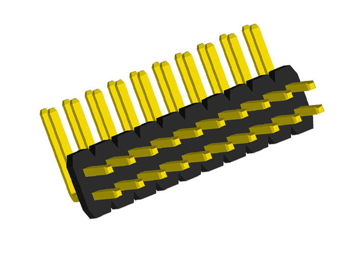 Konektor Header Pin Baris Ganda 1,27 Mm Sudut Kanan Jenis 2x10