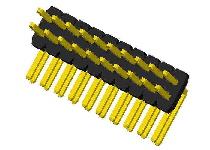 Konektor Header Pin Baris Ganda 1,27 Mm Sudut Kanan Jenis 2x10