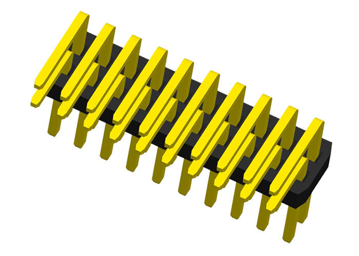 Konektor Header Pin Baris Ganda 1,27 Mm Sudut Kanan Jenis 2x10