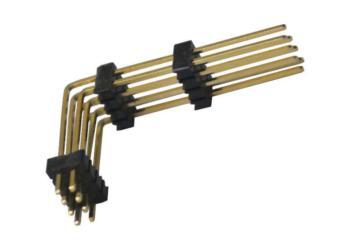 Konektor Header 8 Pin Hitam 1.27mm Dua Baris Sudut Kanan Tiga Plastik