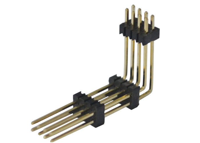 Konektor Header 8 Pin Hitam 1.27mm Dua Baris Sudut Kanan Tiga Plastik