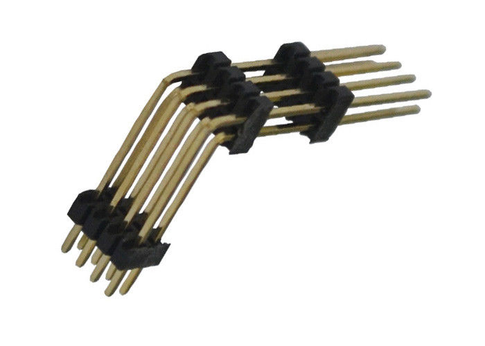 Konektor Header 8 Pin Hitam 1.27mm Dua Baris Sudut Kanan Tiga Plastik