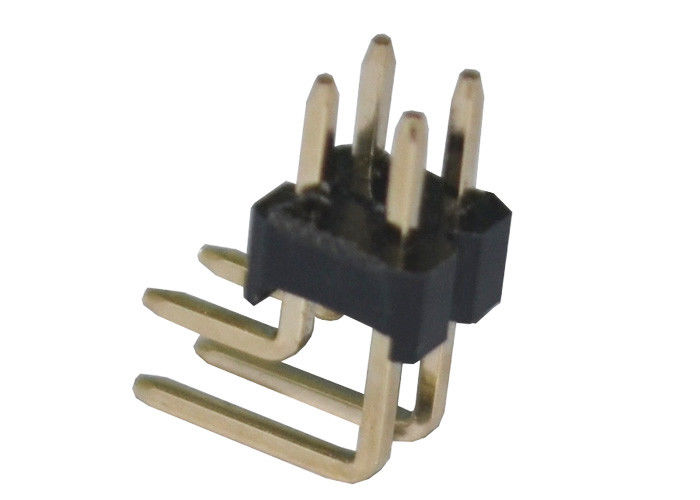 Konektor Header Pin Baris Ganda Sudut Kanan 2.54mm X 2.5mm Tahan Isolasi