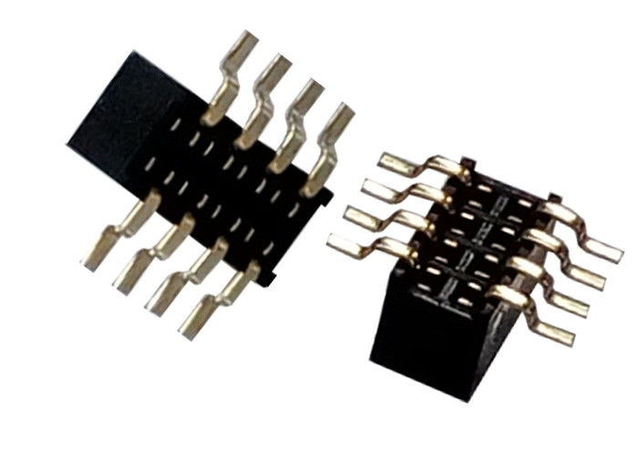 8 Pin Female Header Connector SMT Baris Tunggal Tipe 1.27mm X 3.4mm
