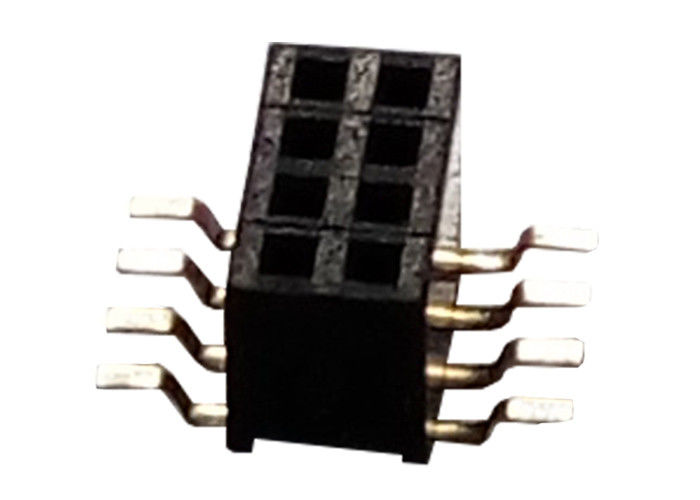8 Pin Female Header Connector SMT Baris Tunggal Tipe 1.27mm X 3.4mm