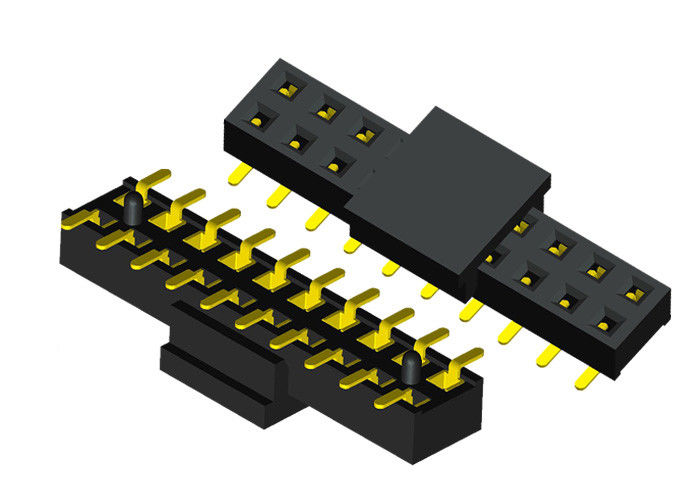 Konektor Header Konektor Black 20 Pin Female Double Row 2.0mm Pitch Dengan CAP