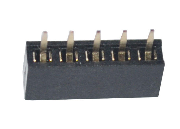 Tipe Black Header Lurus Perempuan Konektor Baris Tunggal 2mm Pitch 5 Pin