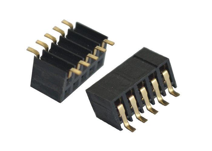 Surface Mount Pin Header Header Hitam 2.0mm Pitch Single Row 5 Pin Female