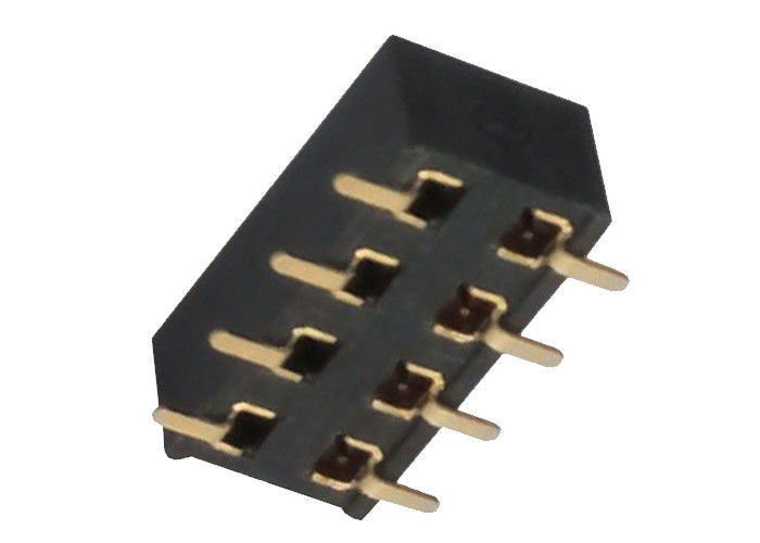 90 Derajat Perempuan Pin Header Connector2.54 Mm Ganda Baris SMT Permukaan Mount Header Pin