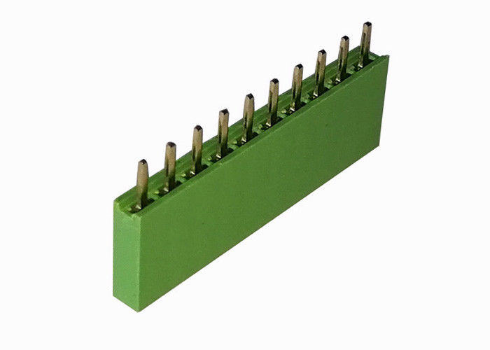 Konektor Double Row Header Lurus Hijau 2,54 Mm Header Wanita 10 Pin