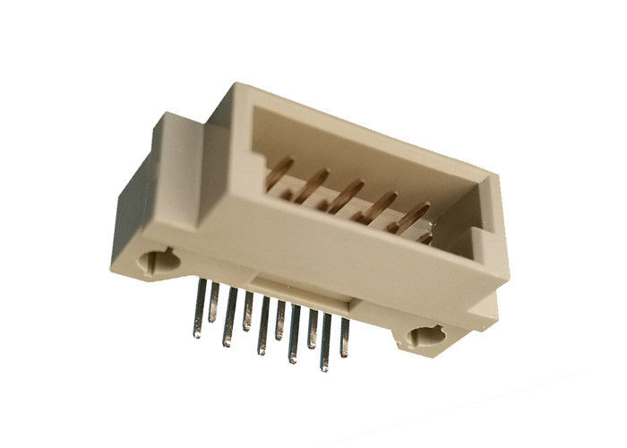Perempuan Lurus 2x5 Pin Header DIN 41612 180 Degre Double Row Untuk Papan PCB