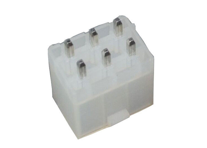 R Seri 6 Pin Konektor Wafer Pitch 4.2mm, Konektor Perumahan Terminal Lurus