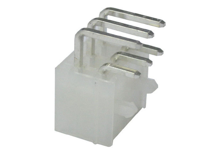 Putih Sudut Kanan 6 Pin Header Wafer Pcb Wire Untuk Naik Konektor 30m Ohm