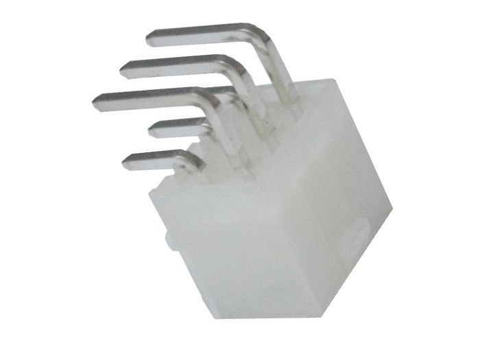 Putih Sudut Kanan 6 Pin Header Wafer Pcb Wire Untuk Naik Konektor 30m Ohm