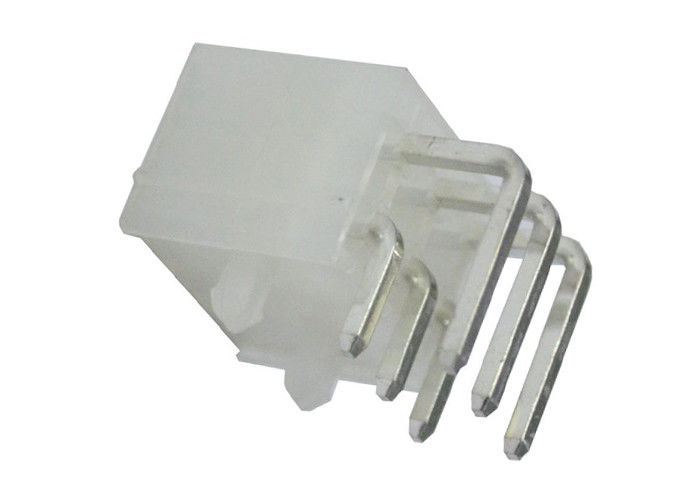 Putih Sudut Kanan 6 Pin Header Wafer Pcb Wire Untuk Naik Konektor 30m Ohm