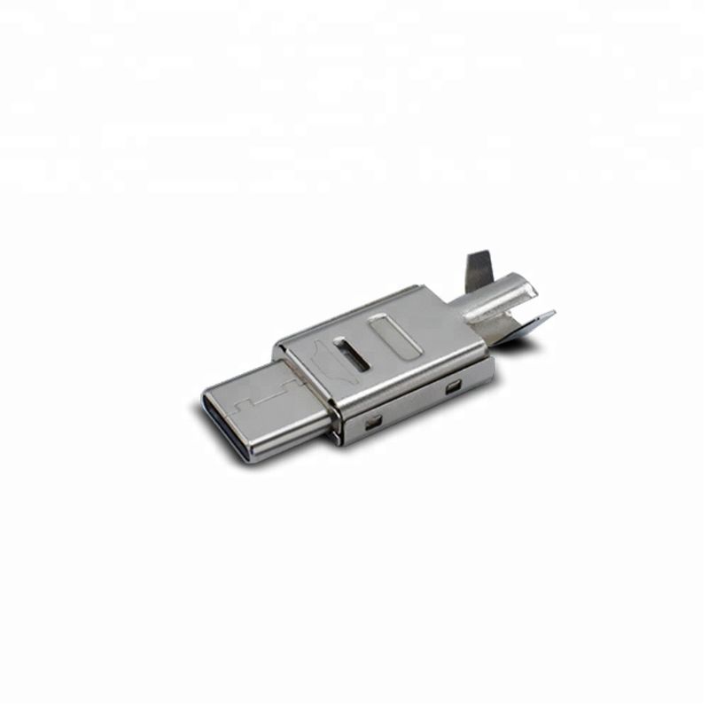 Konektor 24 C USB C Tembaga Pria Dengan Fungsi Pengisian 100% Uji penuh