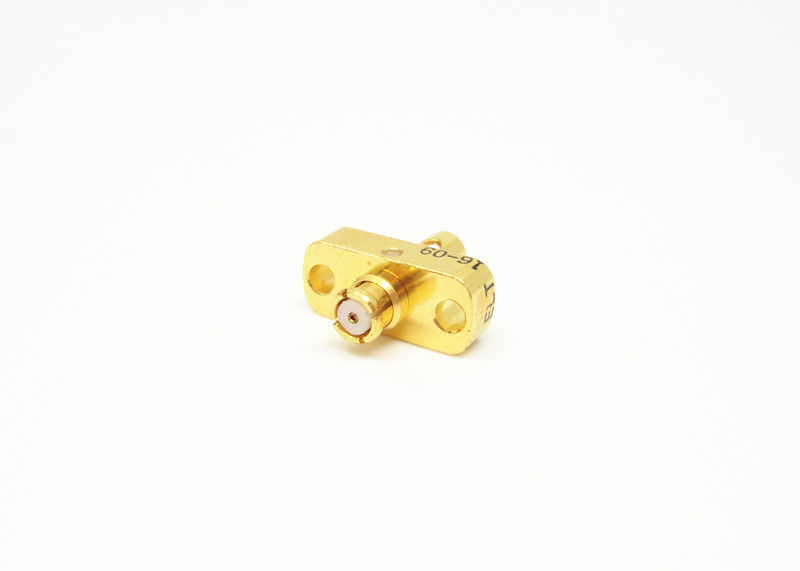 Konektor RF SMP Perempuan 2 Lubang Flange Mount 50Ω Impedansi Untuk Kabel MF108A