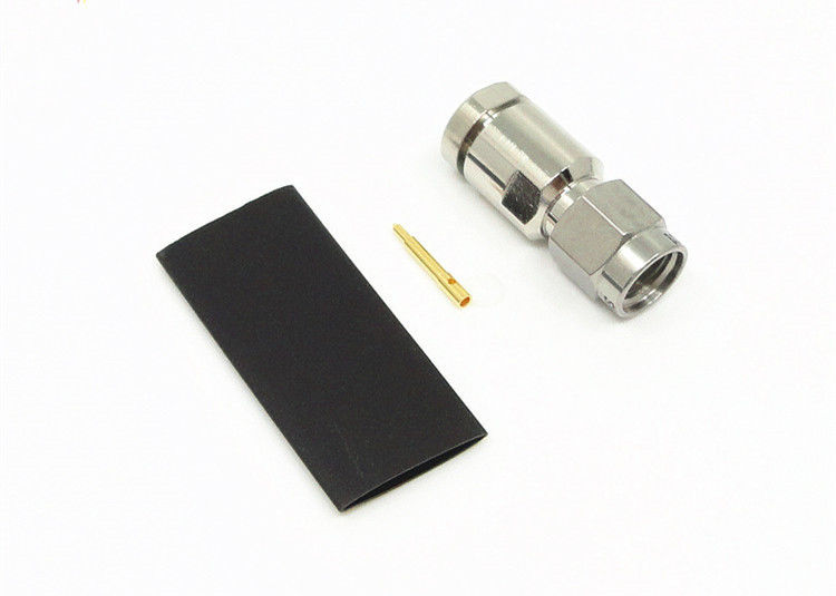 Konektor Plug SMA Nikel Berlapis, Konektor RF Coaxial 335VRMS Nilai Tegangan