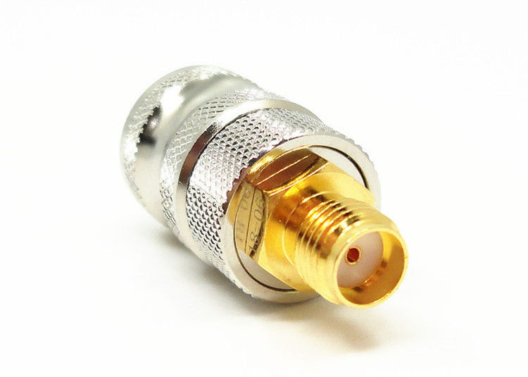 Impedansi 50Ω Konektor RF Antena SOSMA Connector Mount Berlapis Nikel Frekuensi Tinggi