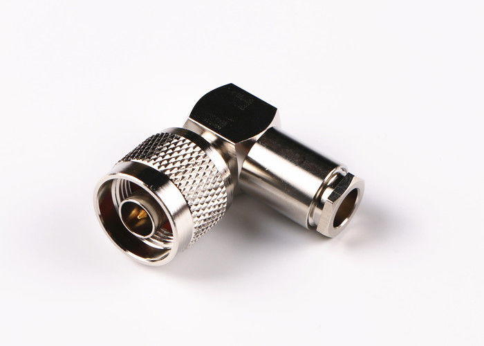 Konektor sudut kanan TNC berlapis nikel, Konektor Coax TNC VSMR ≤1.3