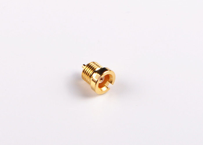 Pria Crimp Lurus MCX Sekat Konektor Emas Disepuh Plating Kecil Berukuran