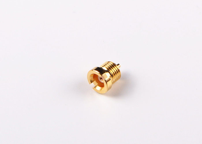 Pria Crimp Lurus MCX Sekat Konektor Emas Disepuh Plating Kecil Berukuran
