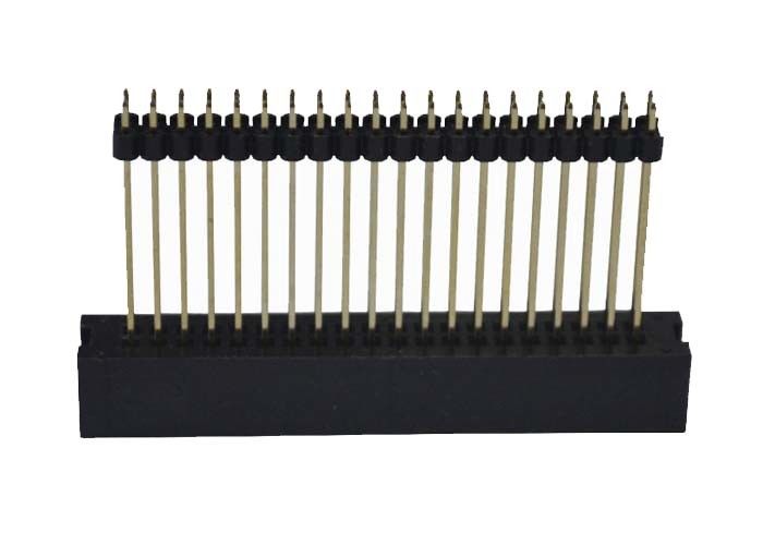 Papan PCB Konektor Pitch 2.0 Mm 40 Pin Jenis DIP Plastik Ganda Lurus