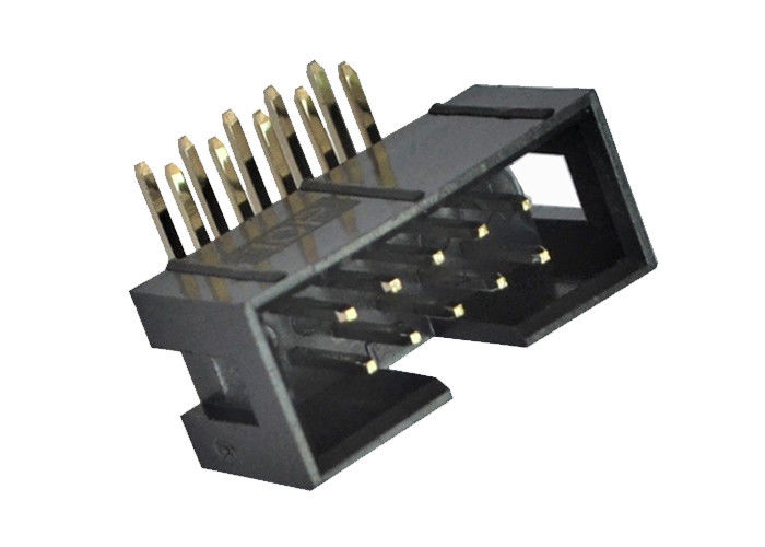 2.54mm Box Header Connector 90 Derajat Pin Header 3.0AMP ﹣40 ℃ hingga + 105 ℃