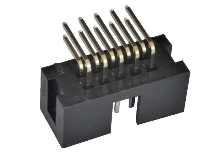 2.54mm Box Header Connector 90 Derajat Pin Header 3.0AMP ﹣40 ℃ hingga + 105 ℃