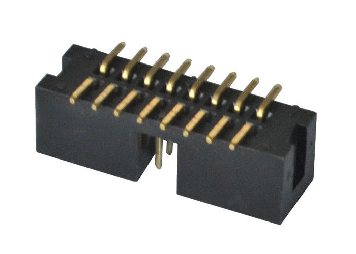 Konektor Box Header Pria 2,54mm Pitch SMT Jenis PBT / Bahan Insulator PA6T