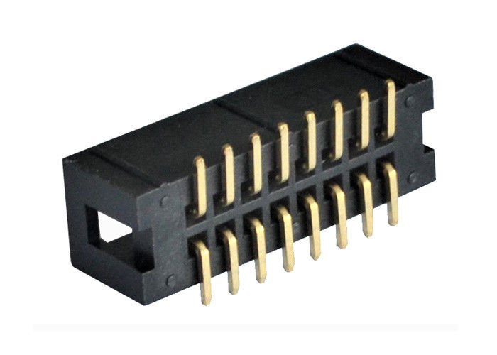 Konektor Box Header Pria 2,54mm Pitch SMT Jenis PBT / Bahan Insulator PA6T