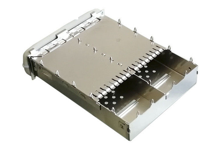 QSFP14 SFP Connector Cage 2 Port 1x2 Ganged 40G Ethernet Diterapkan Dengan EMI Gasket