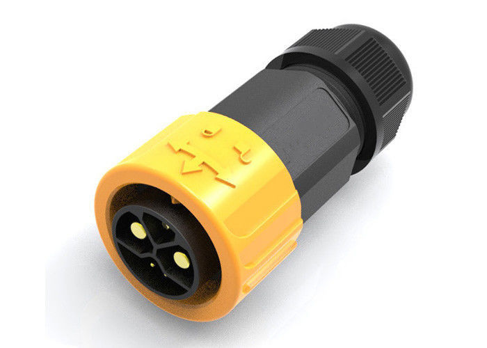 IP67 M23 Push Locking Pria Tahan Air Kabel Konektor Silikon Segel Untuk Pengisian