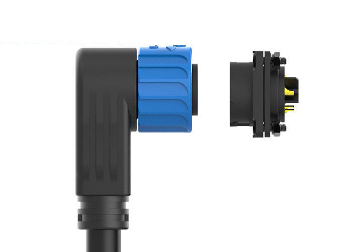 IP67 M23 Push Locking Pria Tahan Air Kabel Konektor Silikon Segel Untuk Pengisian