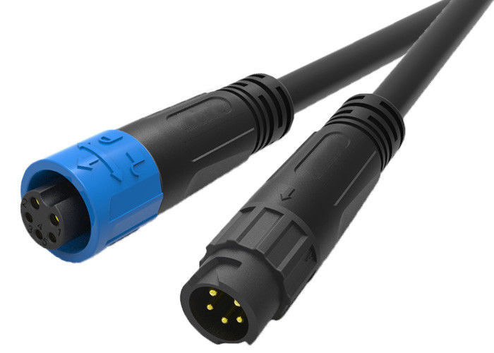 Konektor Daya Data Gabungan Kabel Tahan Air Bayonet 5 Pin Untuk Pencahayaan LED