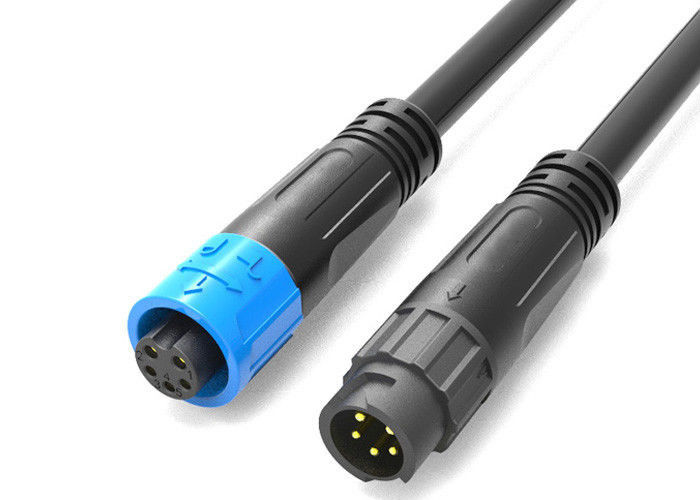 Konektor Daya Data Gabungan Kabel Tahan Air Bayonet 5 Pin Untuk Pencahayaan LED