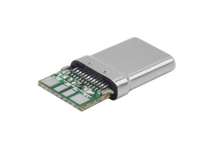10 Pin Usb 3.1 Tipe C Konektor Male Solder Tahan Lama Untuk Ponsel