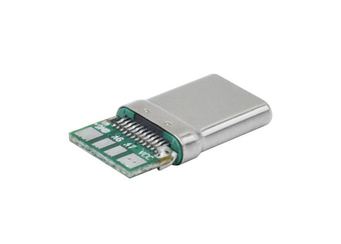 100 C 3.1 Gen2 Konektor USB C Daya Tahan 10000-15000 Kali Untuk Papan Sirkuit
