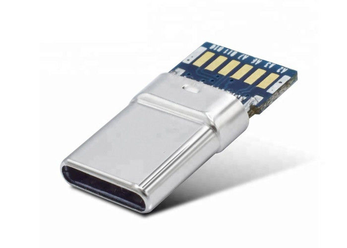 Konektor USB C 3.1 / 3.0 / 2.0 Plain Shell Dengan Konektor Pria PCB