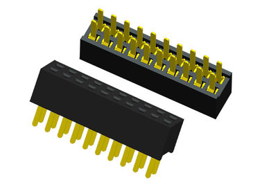 20 Pin Konektor Header Perempuan Baris Tunggal Lurus Untuk Papan PCB